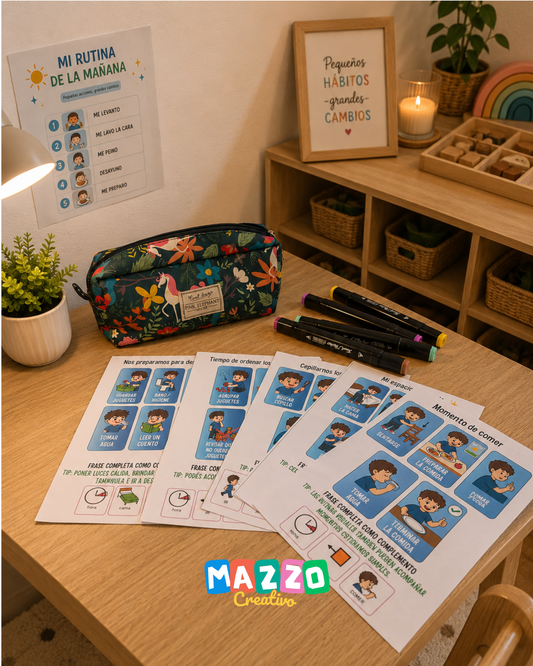 🧩 Kit de Rutinas y Pictogramas para Niños + 5 BONOS 🎁
